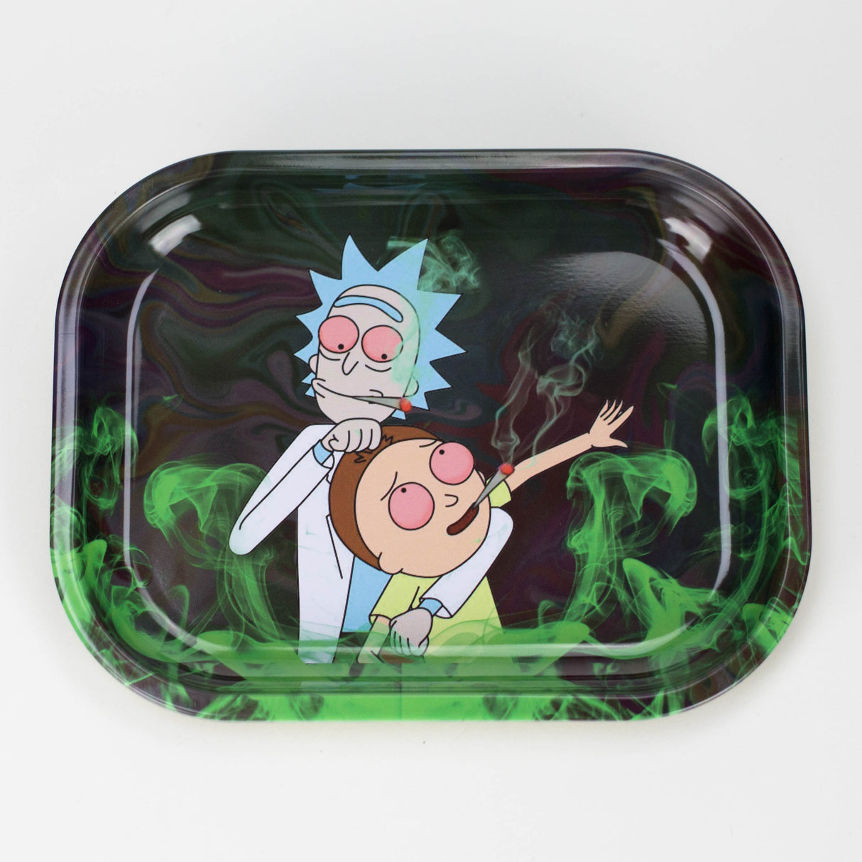 Novelty Metal Rolling Trays -Small Tray Smoking Cat Distribution R&M Noogy