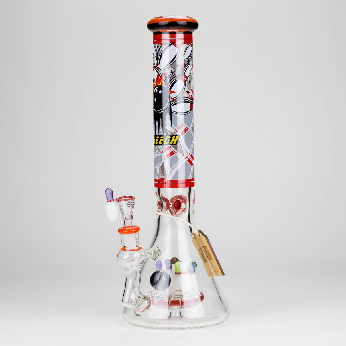 Cheech | 15" Bowling Pin Perc Bong CHE-355 Glass Bong Smoking Cat Distribution