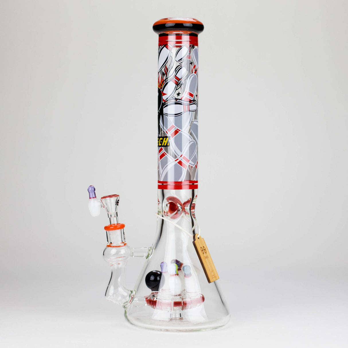 Cheech | 15" Bowling Pin Perc Bong CHE-355 Glass Bong Smoking Cat Distribution