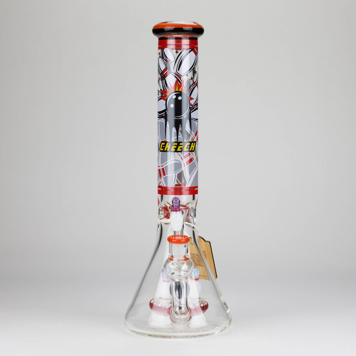 Cheech | 15" Bowling Pin Perc Bong CHE-355 Glass Bong Smoking Cat Distribution