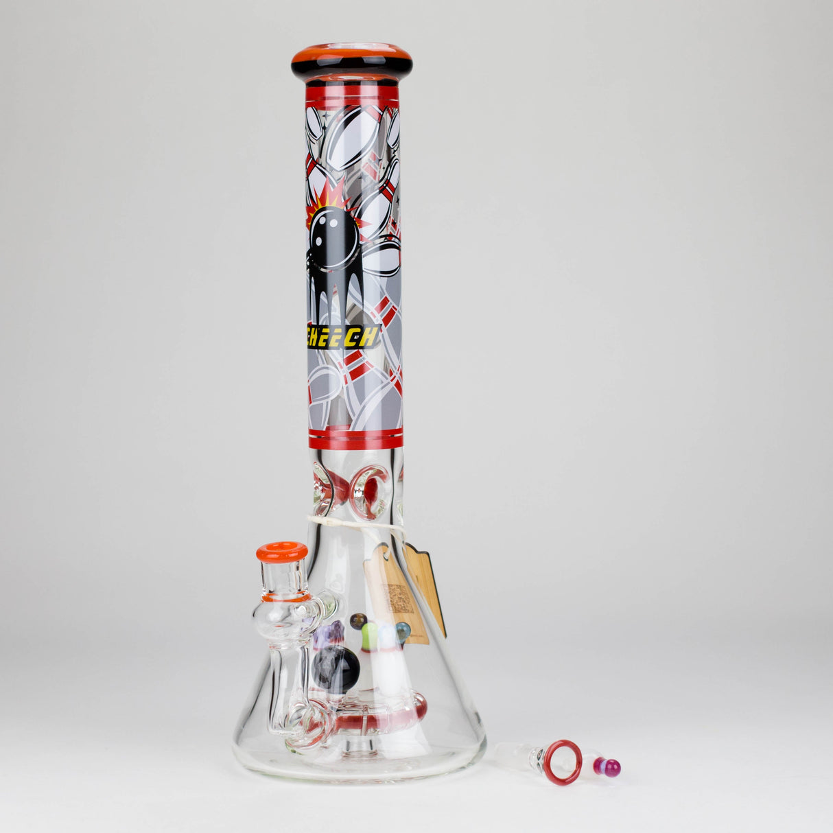 Cheech | 15" Bowling Pin Perc Bong CHE-355 Glass Bong Smoking Cat Distribution