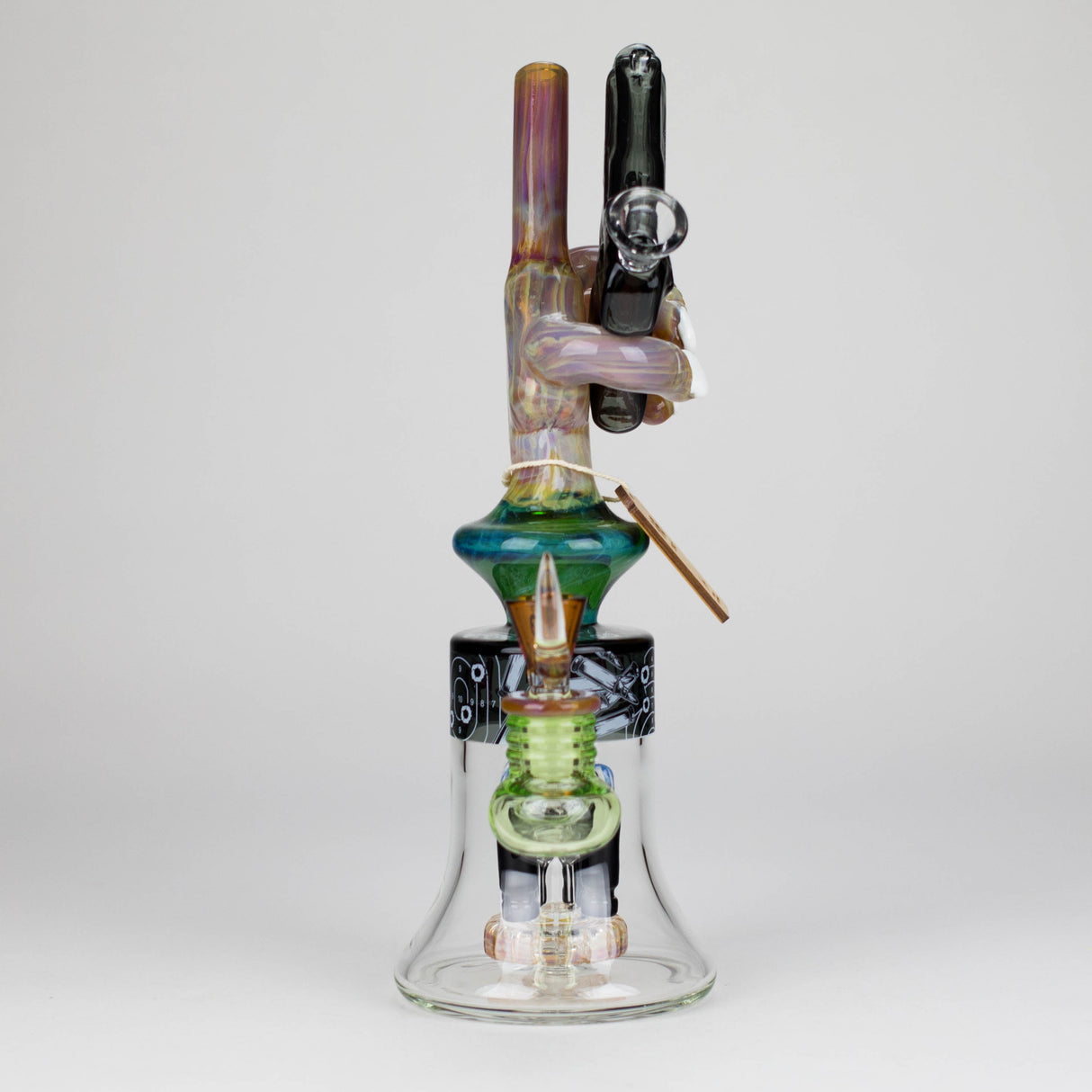 Cheech | 12.5" Pistalado Bong CHE-356 Glass Bong Smoking Cat Distribution