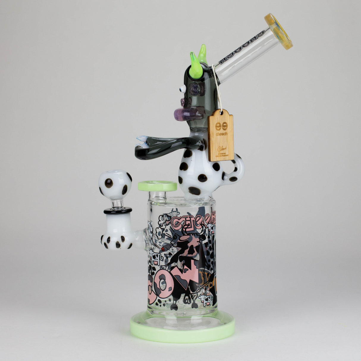Cheech | 11" The Cow Bong - CHE 333 Glass Bong Smoking Cat Distribution
