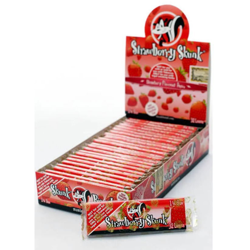 Skunk Brand | sneaky delicious flavors papers 1 - 1/4" Size NIBO Distribution Strawberry