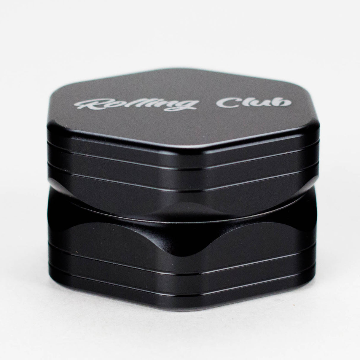 Rolling Club | 2.5" 2 Piece Hex Grinder Regular Grinder Maq Distributors Black