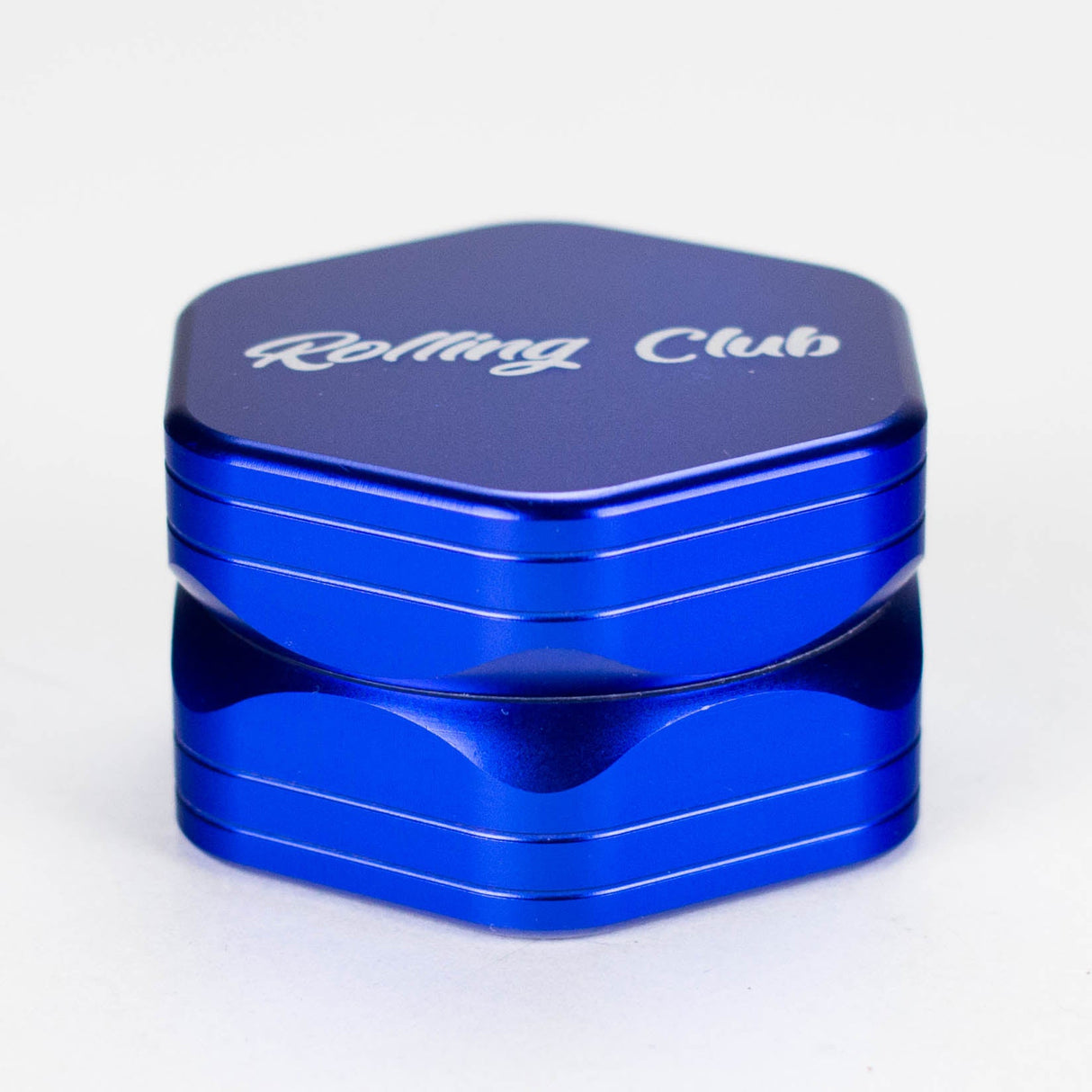 Rolling Club | 2.5" 2 Piece Hex Grinder Regular Grinder Maq Distributors Blue