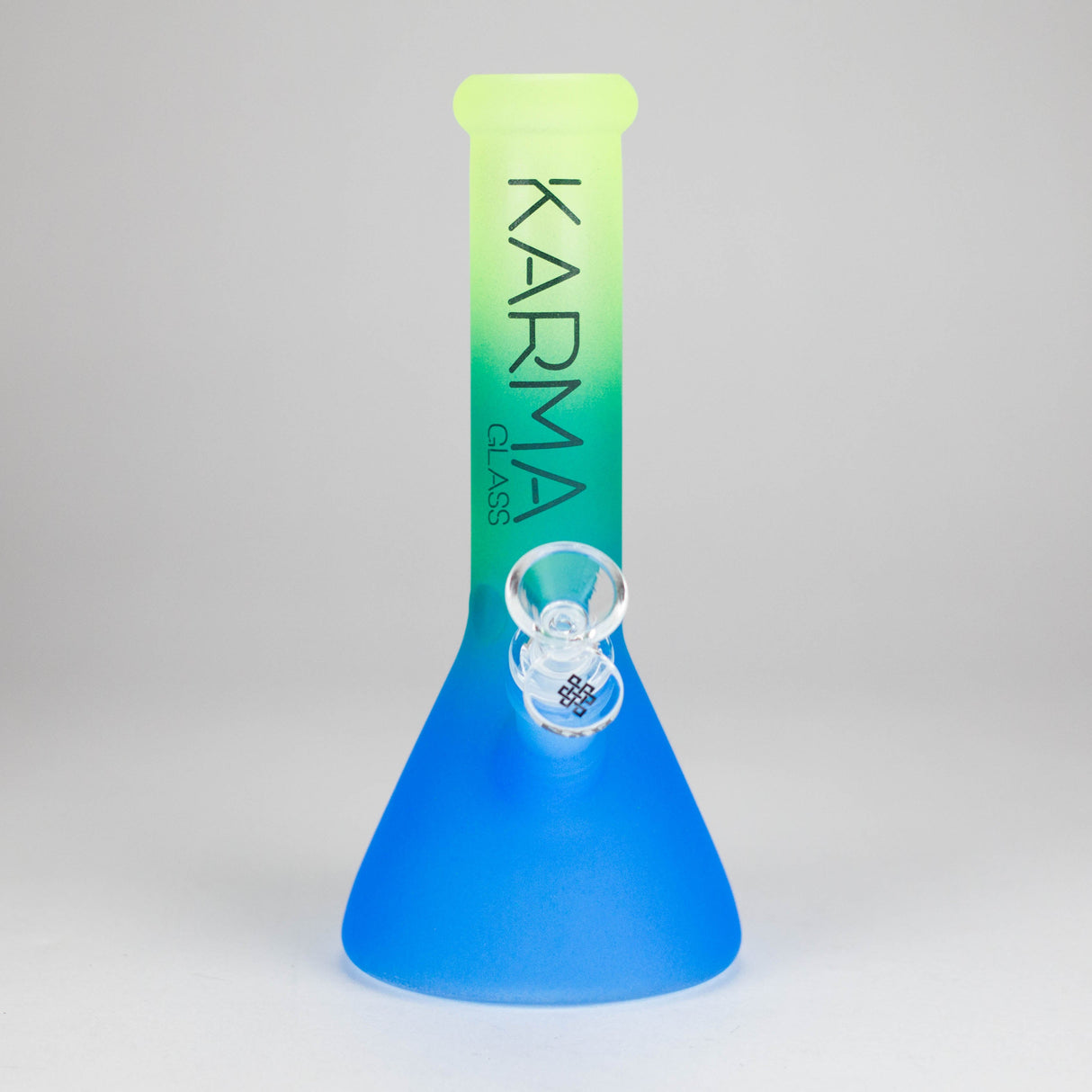 Karma | 9" Beaker 3 Toned Frosted Glass Bong Glass Bong Maq Distributors