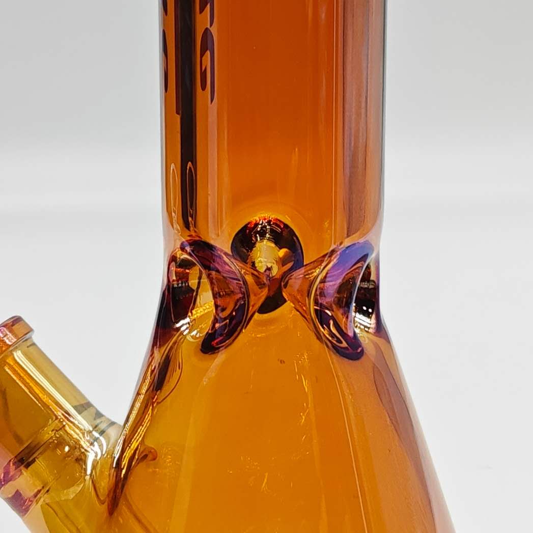 14“ 9mm Electroplated Beaker Bong-Assorted Color Glass Bong Fortune