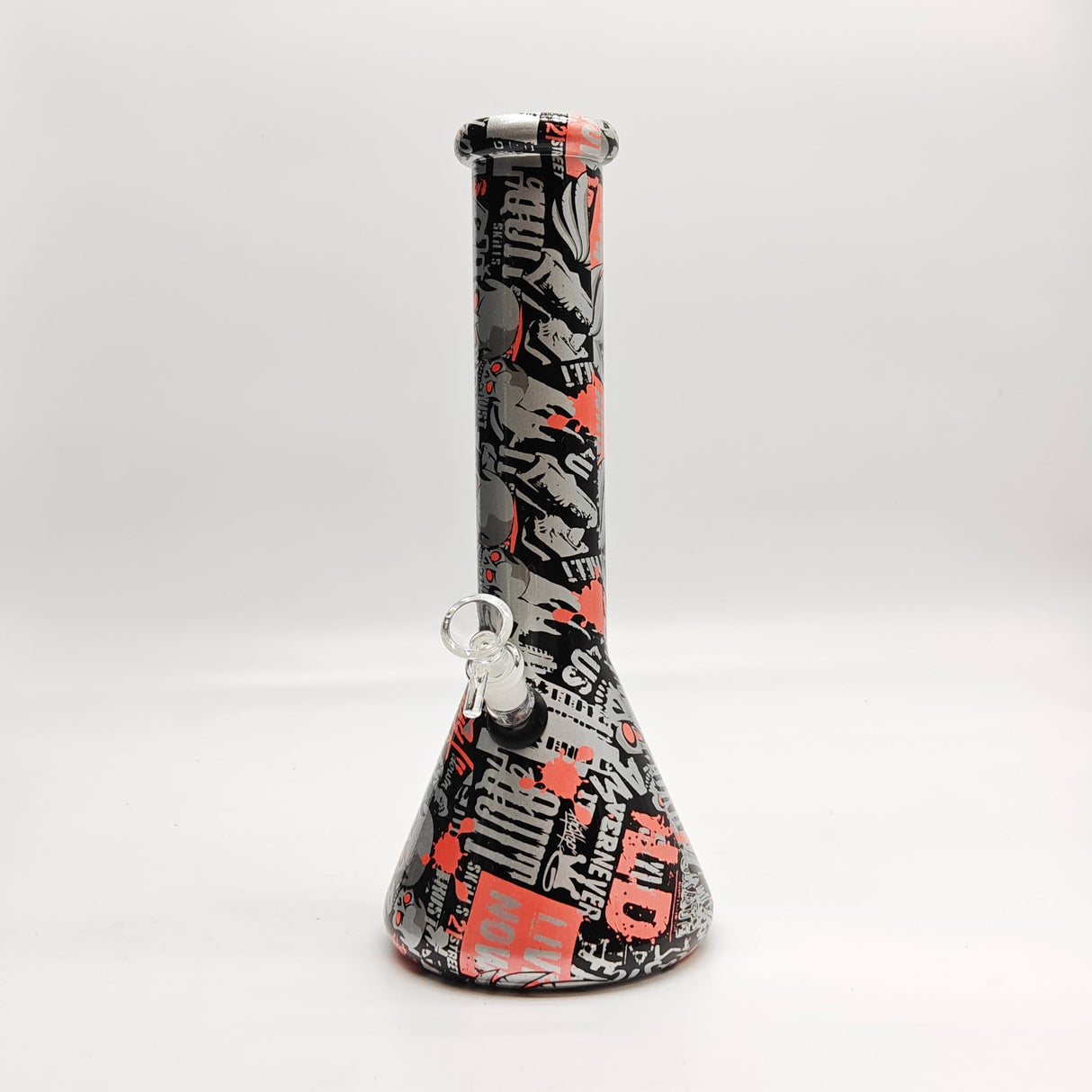 13" 7mm Hydrographic Glass Bong-Assorted Designs Glass Bong Super Supplys Inc