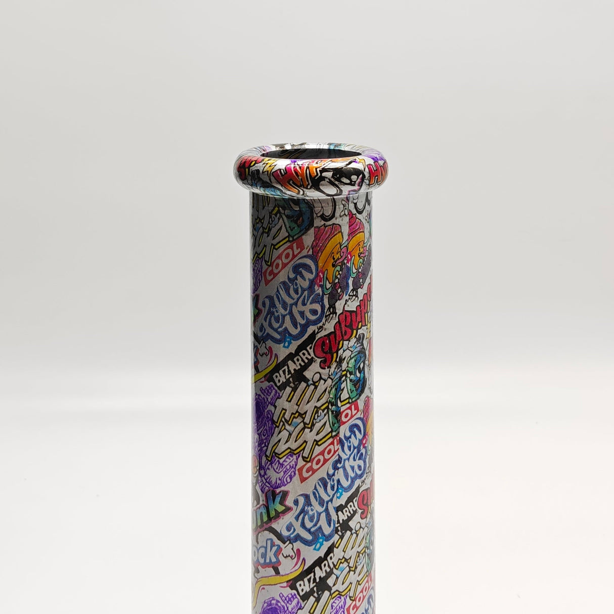 13" 7mm Calavera Hydrographic Glass Bong-Assorted Designs Glass Bong Super Supplys Inc