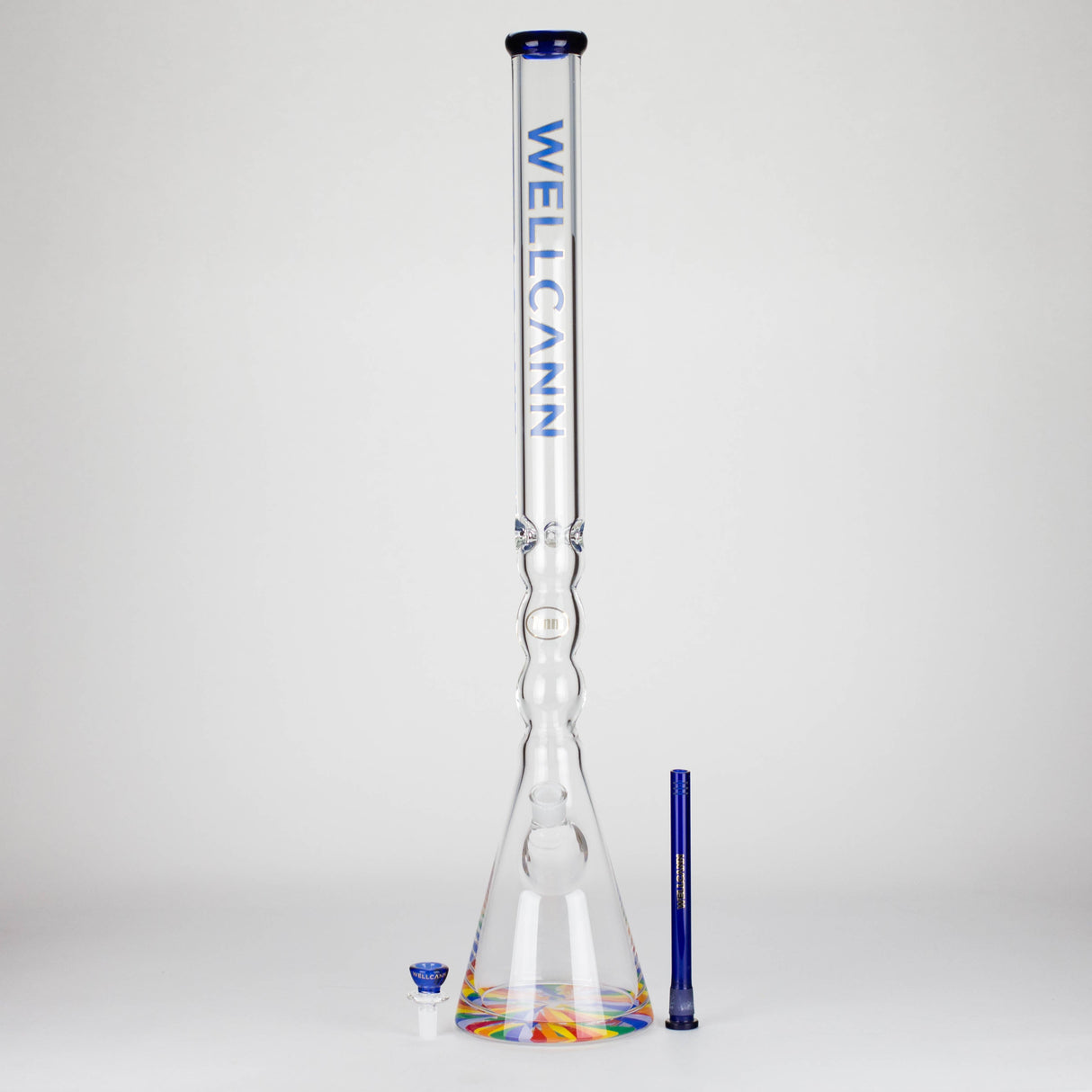 WellCann | 29" Curved Tube Beaker Bong – Heavy-Duty 7mm Glass with Thick Base Glass Bong Smoking Cat Distribution