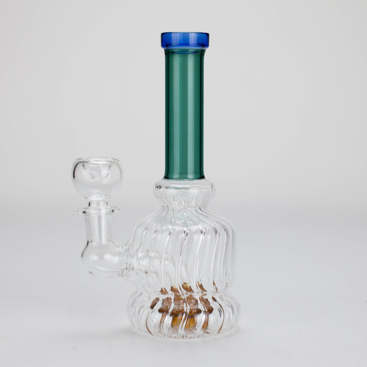 6" Stemless Glass Bong with Water Diffuser – 14mm Bowl Joint Glass Bong Bongzie Smokes