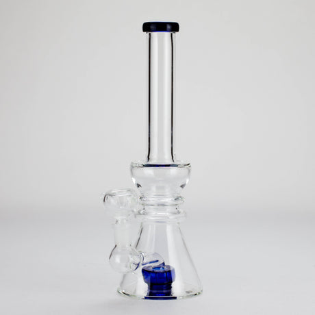 11" Stemless Glass Bong with Diffuser – 14mm Bowl Joint Glass Bong Bongzie Smokes Blue