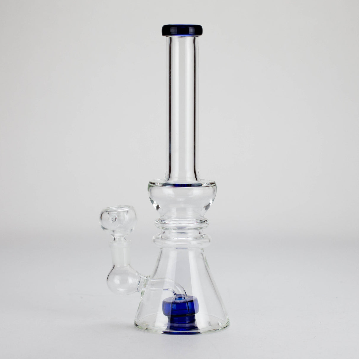 11" Stemless Glass Bong with Diffuser – 14mm Bowl Joint Glass Bong Bongzie Smokes