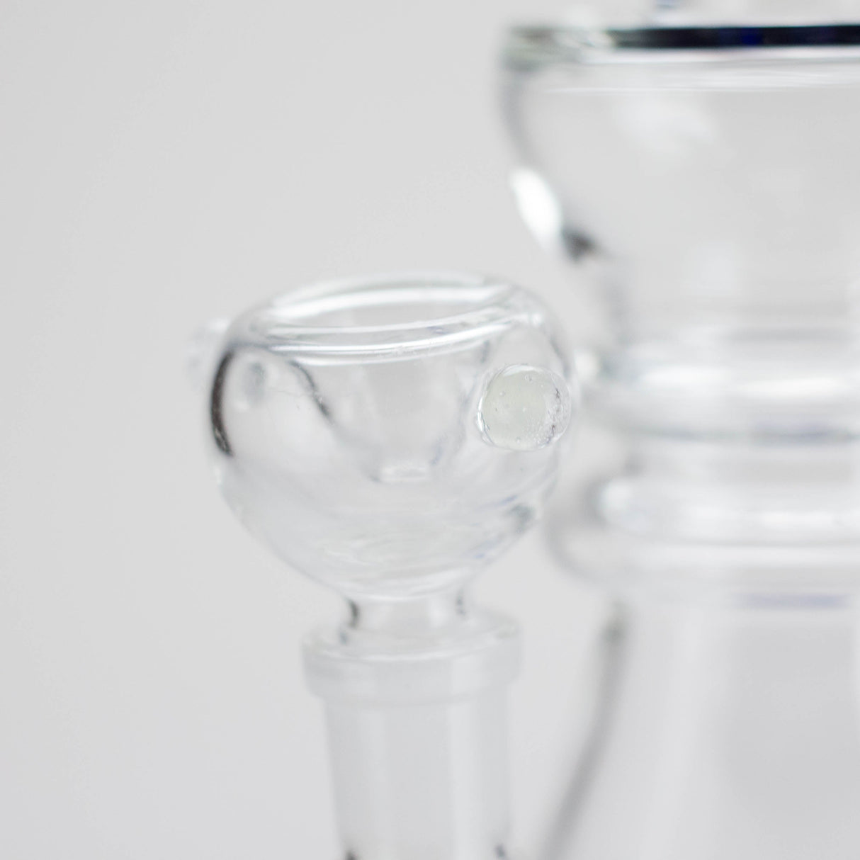 11" Stemless Glass Bong with Diffuser – 14mm Bowl Joint Glass Bong Bongzie Smokes