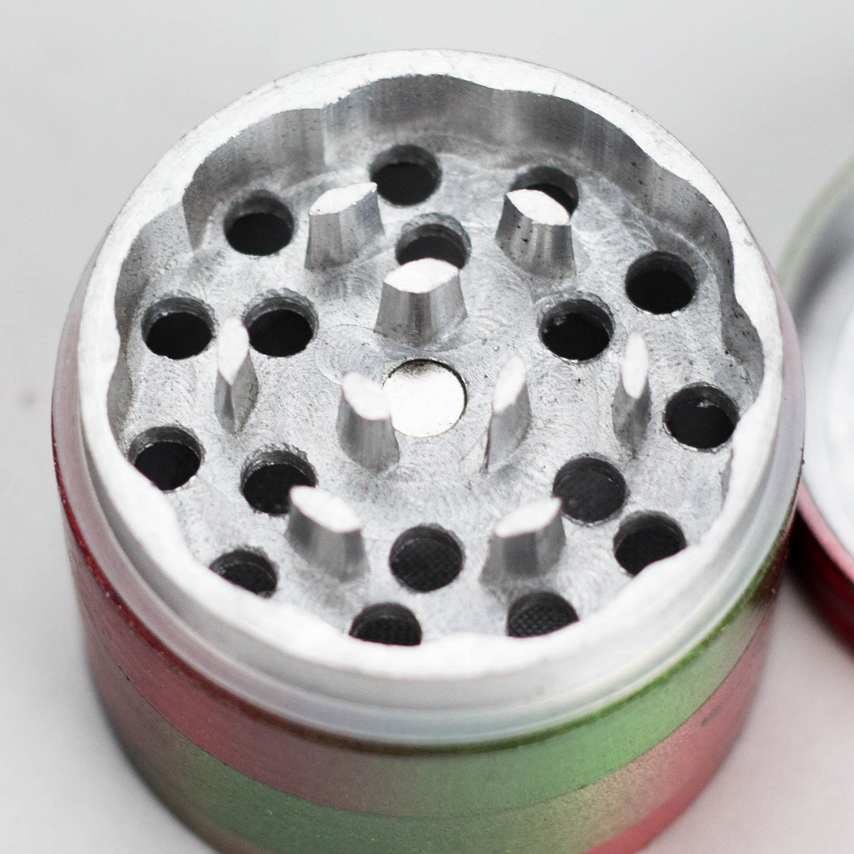 53mm Dual-Tone 4-Part Aluminum Herb Grinder – 20pcs Bulk Pack Regular Grinder Bongzie Smokes
