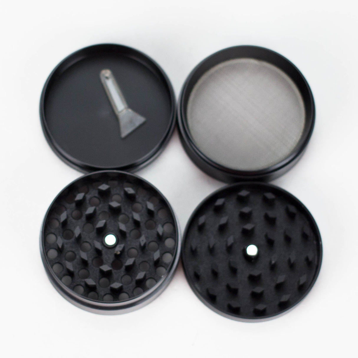 Cloudz | Grinderz Display Box – Platinum Edition – 55mm 4-Piece Grinder – 6 Count Display Pack Cloudz Smoke