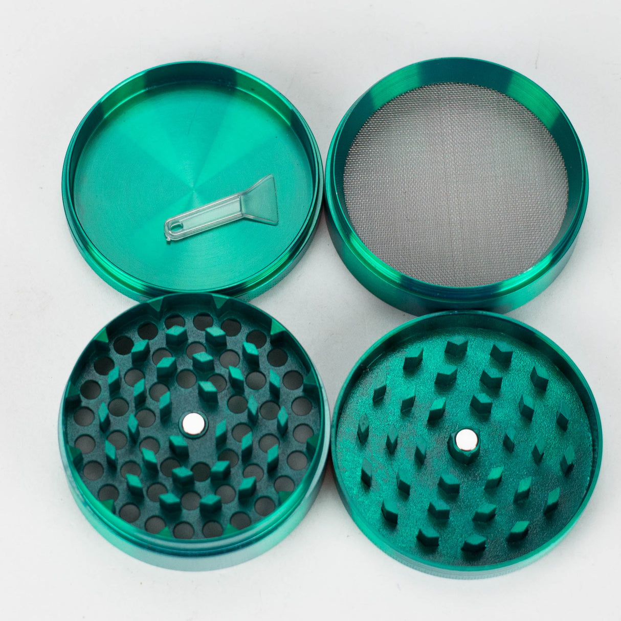 Cloudz | Grinderz Display Box – Platinum Edition – 63MM 4-Piece Grinder – 6 Count Display Pack Cloudz Smoke