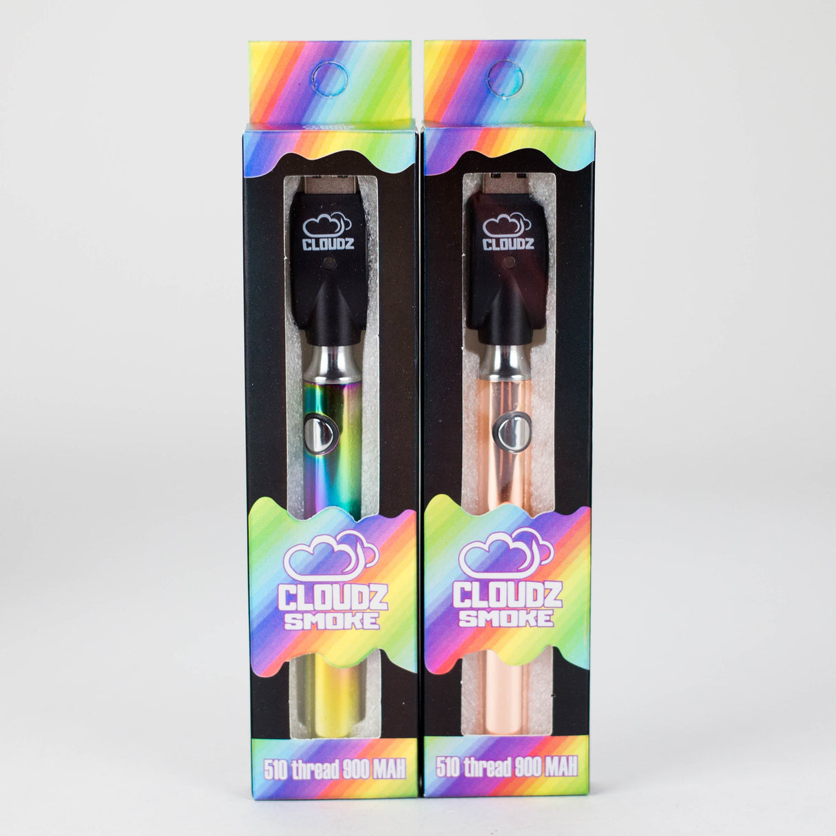 Cloudz | 510 Batteryz Individually Packaged Display Box – USB Charger – 24 Count 510 Battery Cloudz Smoke