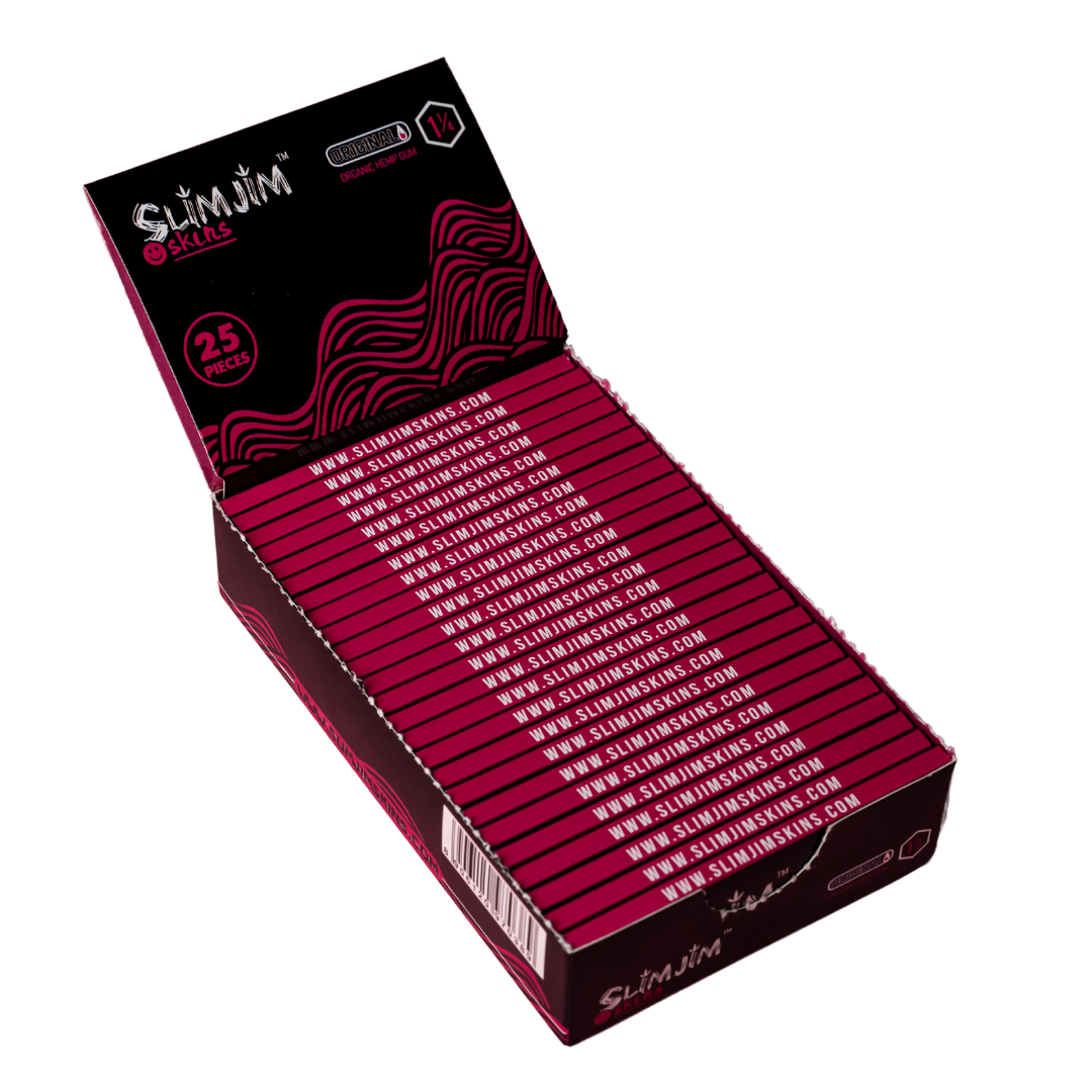 Slimjim | Original 1 1/4th Size Rolling Papers – Box of 25 Packs 1 - 1/4" Size SLIMJIM