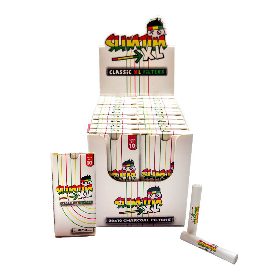 Slimjim | Classic XL Carbon Filters (6mm) (Box of 20) Filter Tip SLIMJIM