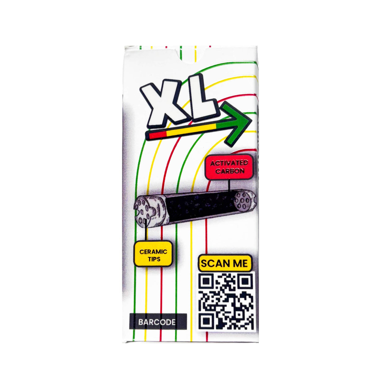 Slimjim | Classic XL Carbon Filters (6mm) (Box of 20) Filter Tip SLIMJIM