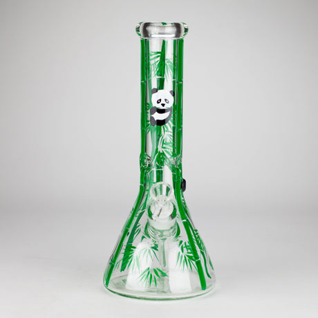 12" Panda & Bamboo Beaker Glass Bong – 7mm Thick with Ice Pinch Glass Bong RMG WHOLESALE