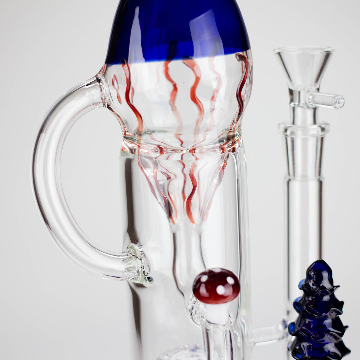 17" Enchanted Forest Glass Bong – Stemless Recycler with 14mm Bowl Joint Glass Bong RMG WHOLESALE