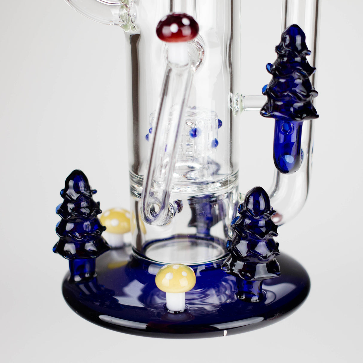 17" Enchanted Forest Glass Bong – Stemless Recycler with 14mm Bowl Joint Glass Bong RMG WHOLESALE