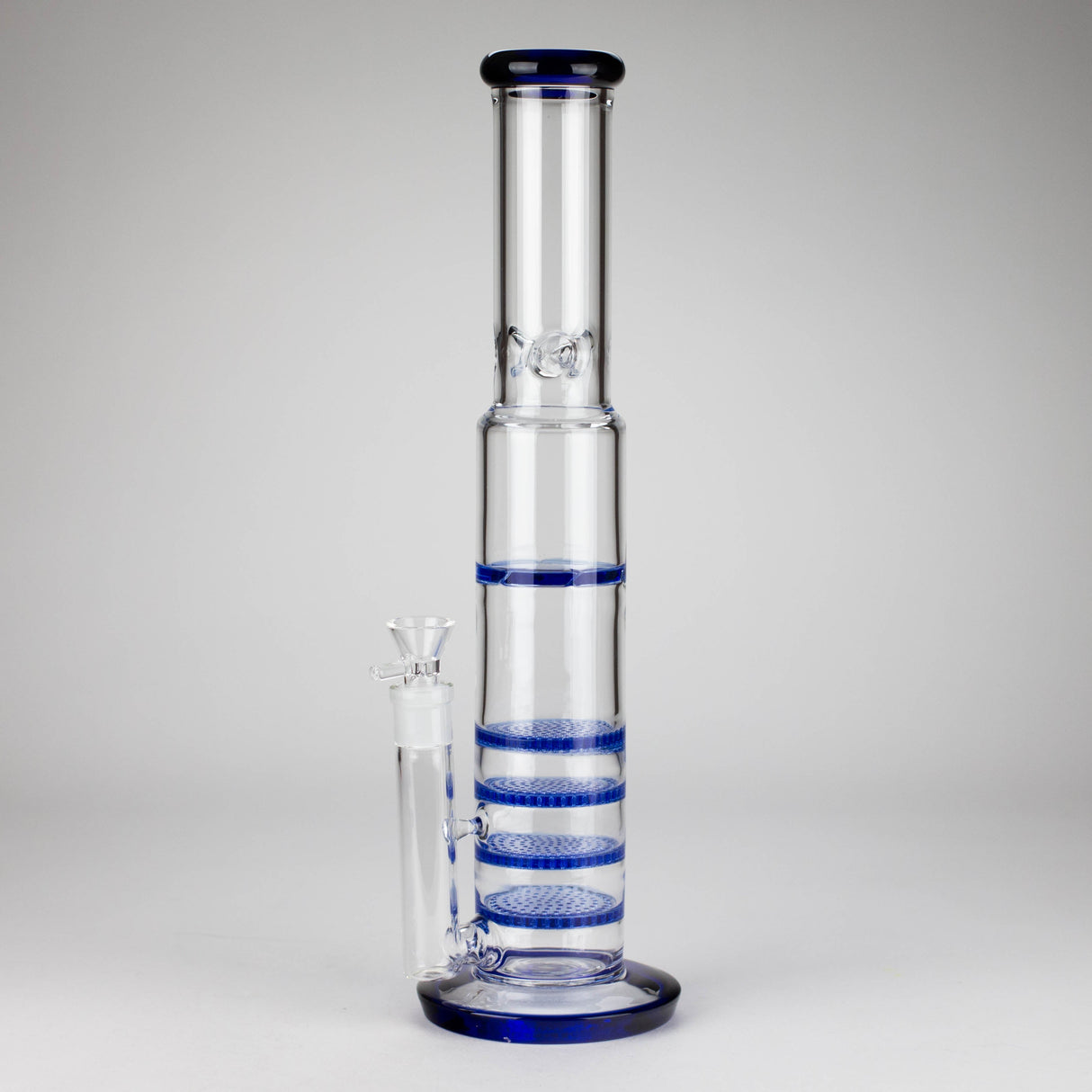 17" Blue Honeycomb Cycler Glass Bong – 4 Honeycomb Diffusers Glass Bong RMG WHOLESALE