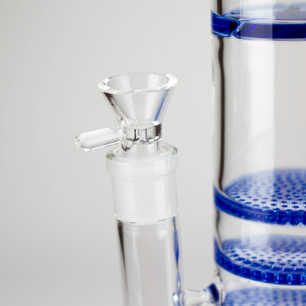 17" Blue Honeycomb Cycler Glass Bong – 4 Honeycomb Diffusers Glass Bong RMG WHOLESALE
