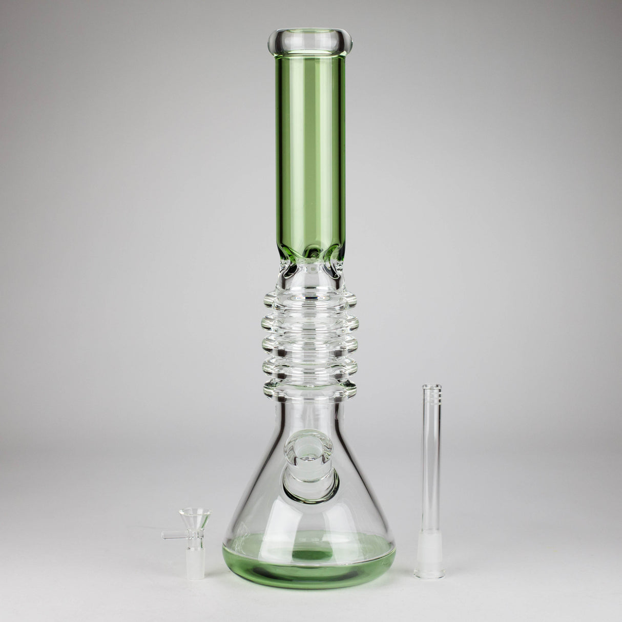 17" Ring Style Beaker Glass Bong – Spiral Neck | Ice Catcher | 14mm Bowl Joint Glass Bong RMG WHOLESALE