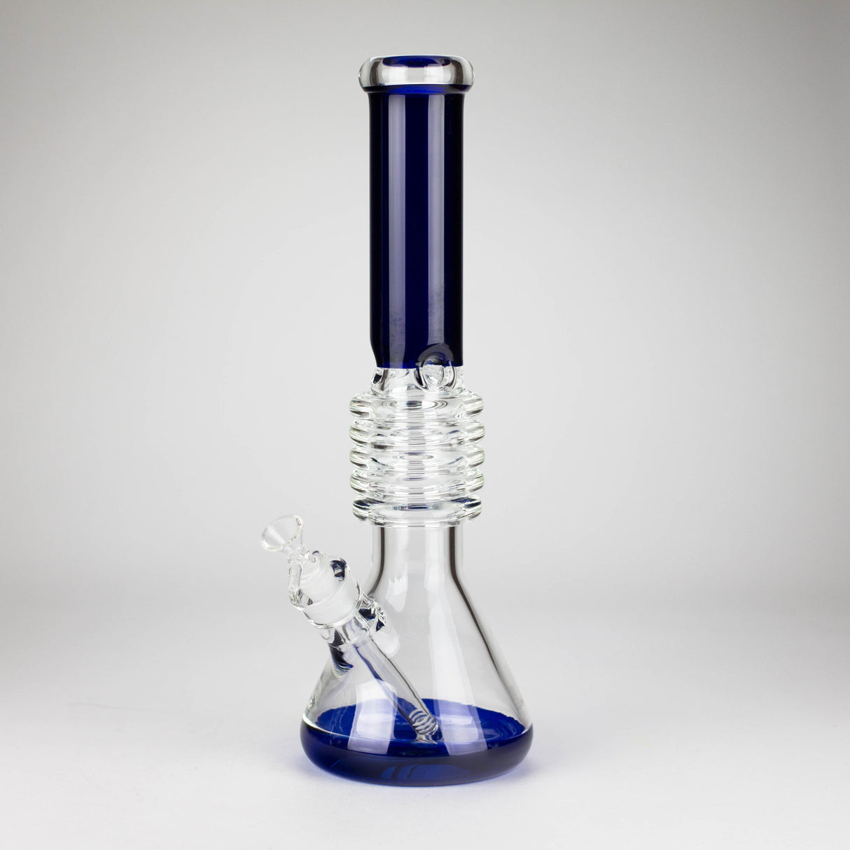 17" Ring Style Beaker Glass Bong – Spiral Neck | Ice Catcher | 14mm Bowl Joint Glass Bong RMG WHOLESALE Blue