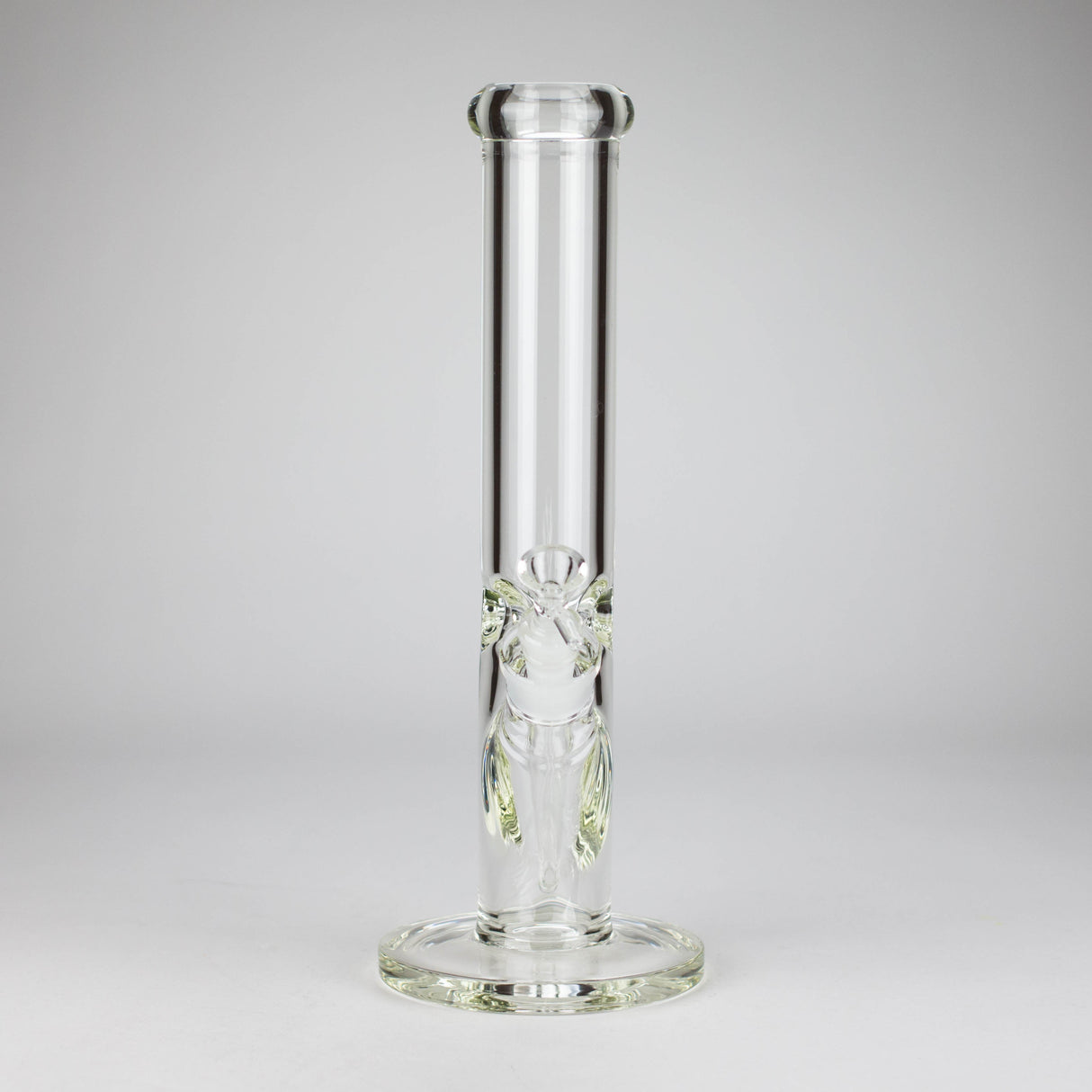 15" Cylindrical Clear Glass Water Pipe – 7mm Thick with Ice Catcher Straight Tube Bong with Wide Base & Deep Bowl Glass Bong RMG WHOLESALE