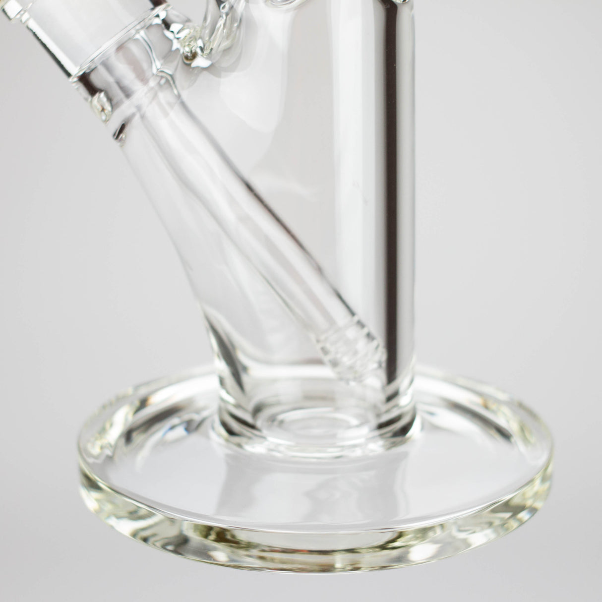 15" Cylindrical Clear Glass Water Pipe – 7mm Thick with Ice Catcher Straight Tube Bong with Wide Base & Deep Bowl Glass Bong RMG WHOLESALE