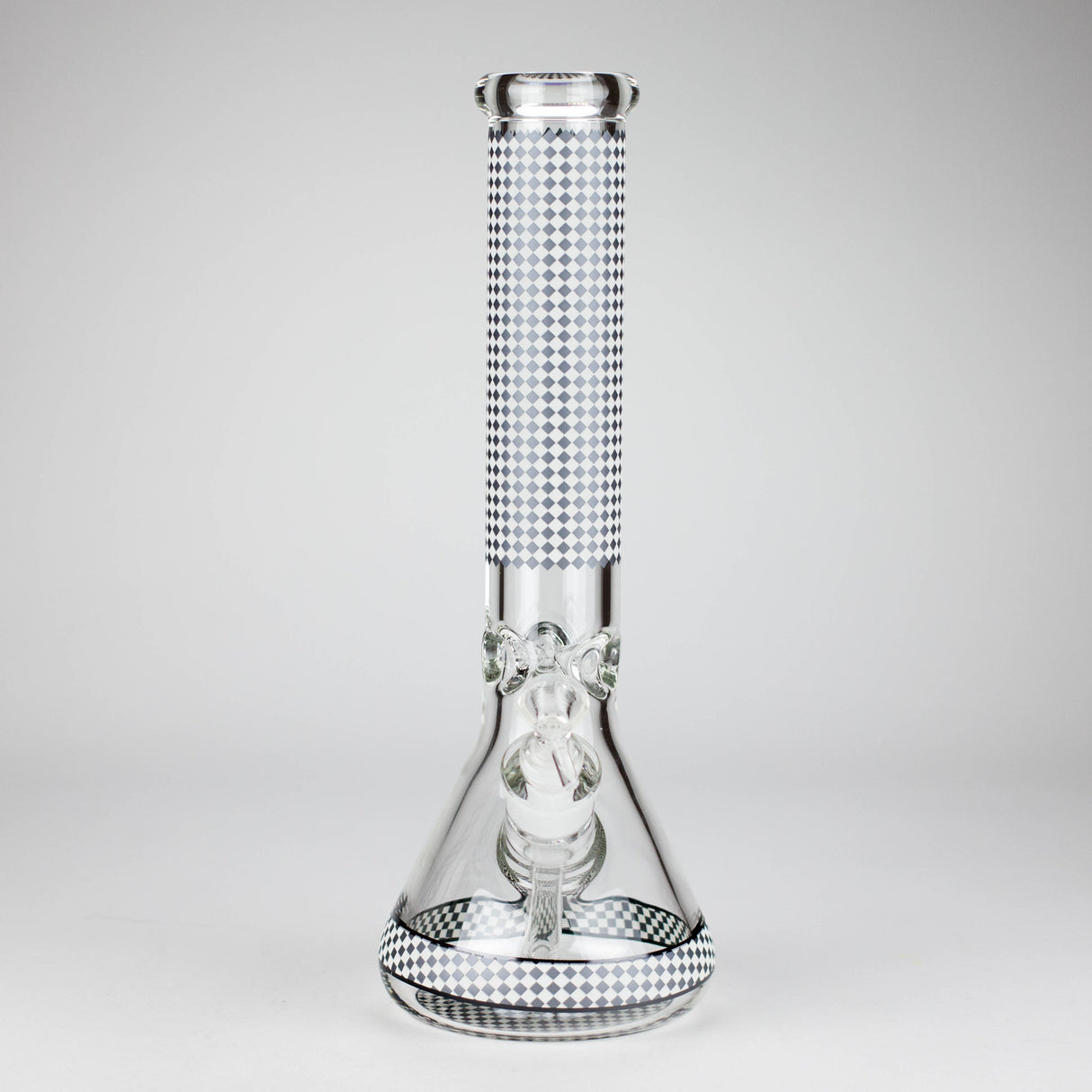 15" Grid Pattern Beaker Bong – Glow in the Dark Glass Bong RMG WHOLESALE