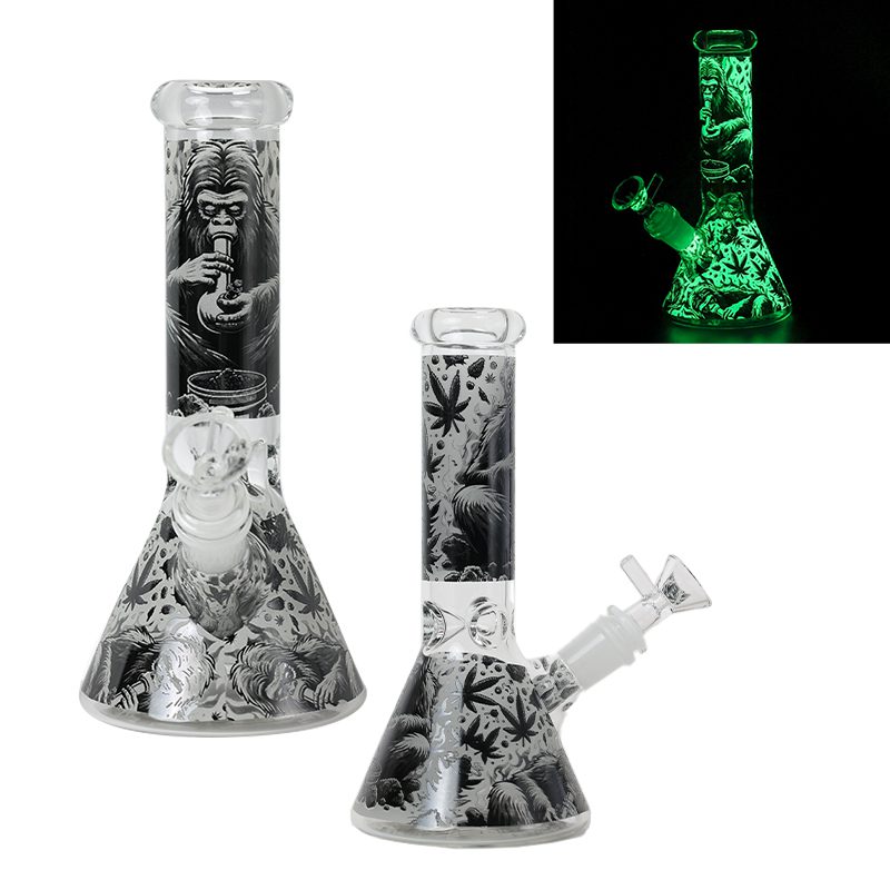 8″Glow In The Dark Glass bong – Assorted (CDGlOW-001-15)-Box of 15 Glass Bong Canadian Distributor