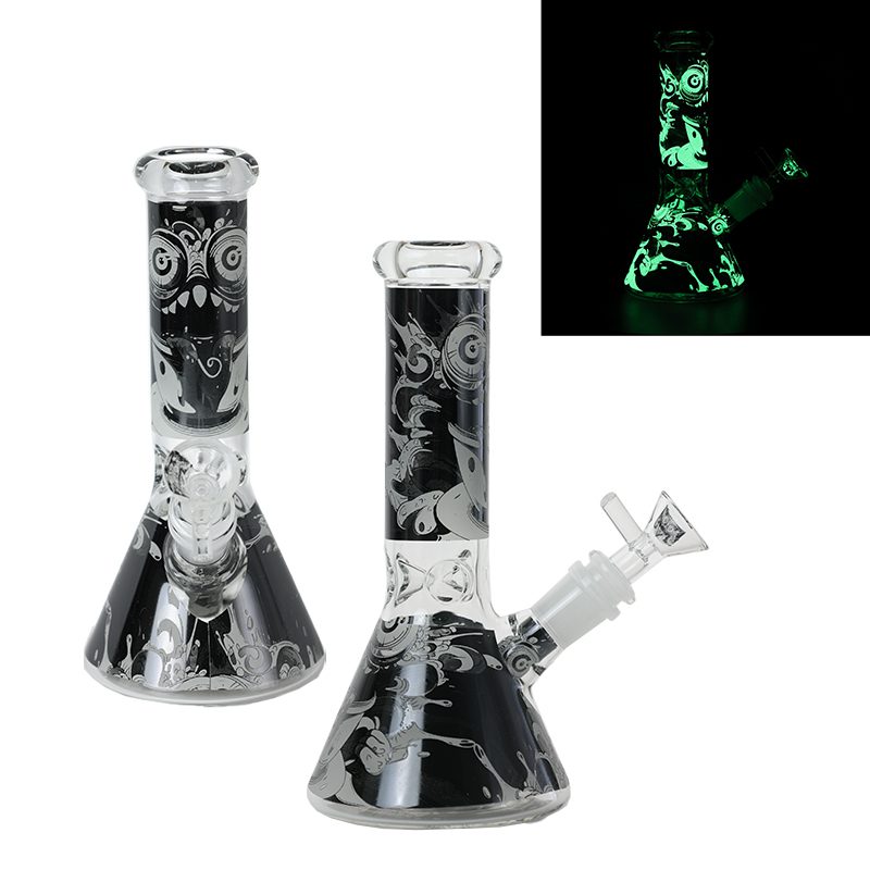 8″Glow In The Dark Glass bong – Assorted (CDGlOW-001-15)-Box of 15 Glass Bong Canadian Distributor