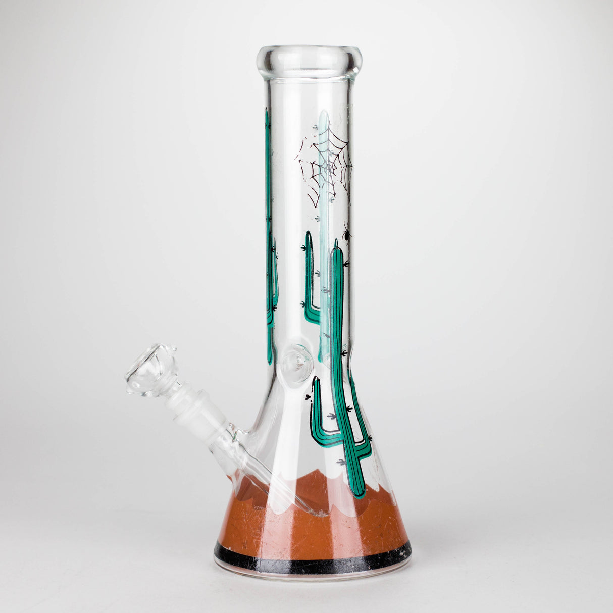 12" Beaker Glass Bong with Sticker | 14mm Bowl Joint Glass Bong Bongzie Smokes