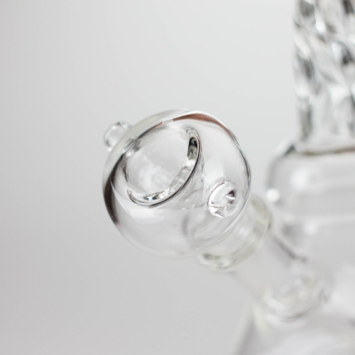 6" Twist Neck Glass Bong with Water Diffuser | 14mm Bowl Joint | Stemless Design Glass Bong Bongzie Smokes