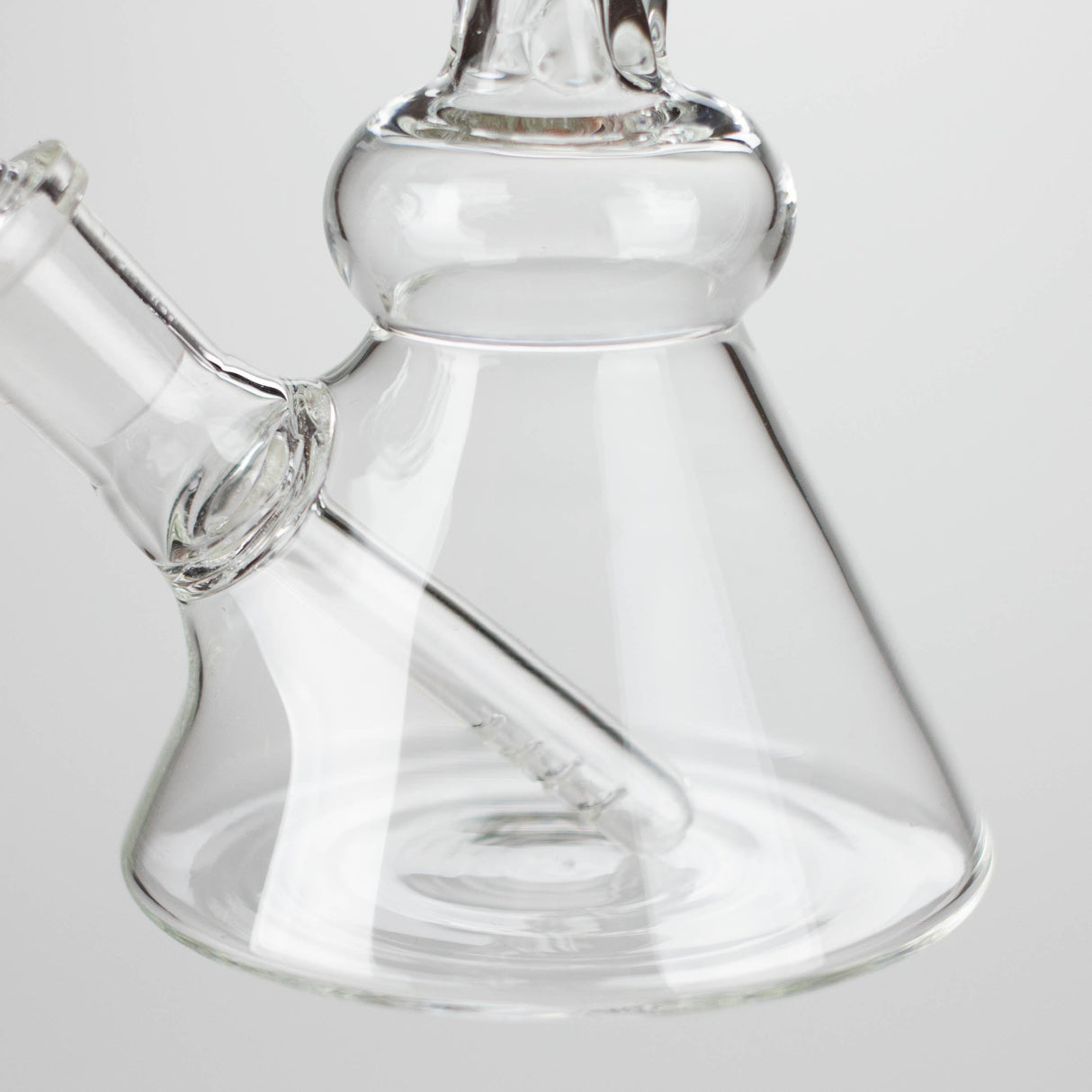 6" Twist Neck Glass Bong with Water Diffuser | 14mm Bowl Joint | Stemless Design Glass Bong Bongzie Smokes