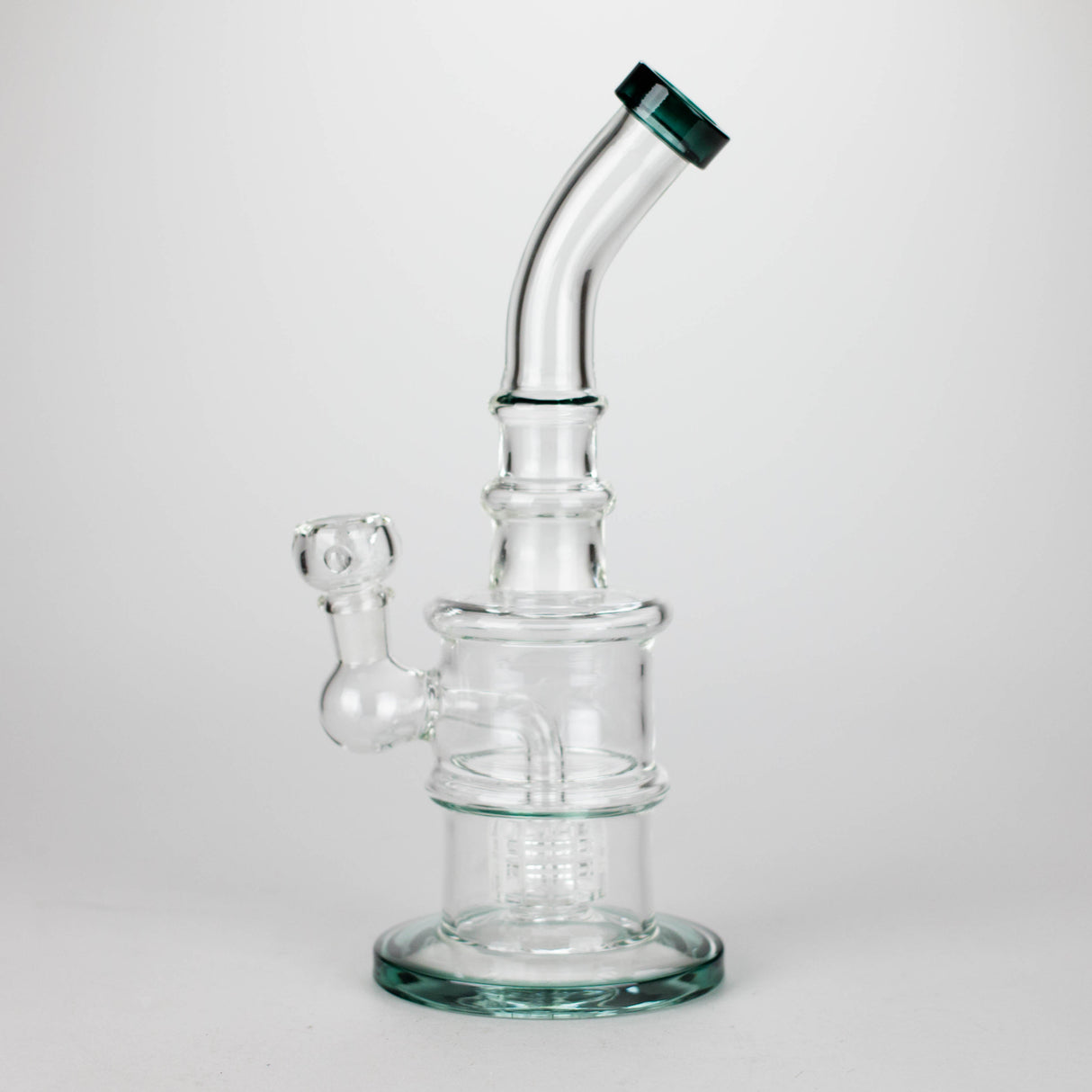 11" Glass Bong with Water Diffuser | 14mm Bowl Joint | Stemless Design Glass Bong Bongzie Smokes