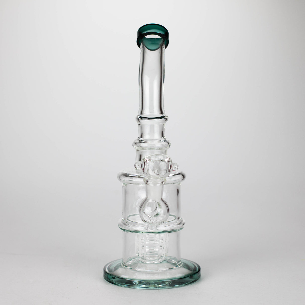 11" Glass Bong with Water Diffuser | 14mm Bowl Joint | Stemless Design Glass Bong Bongzie Smokes