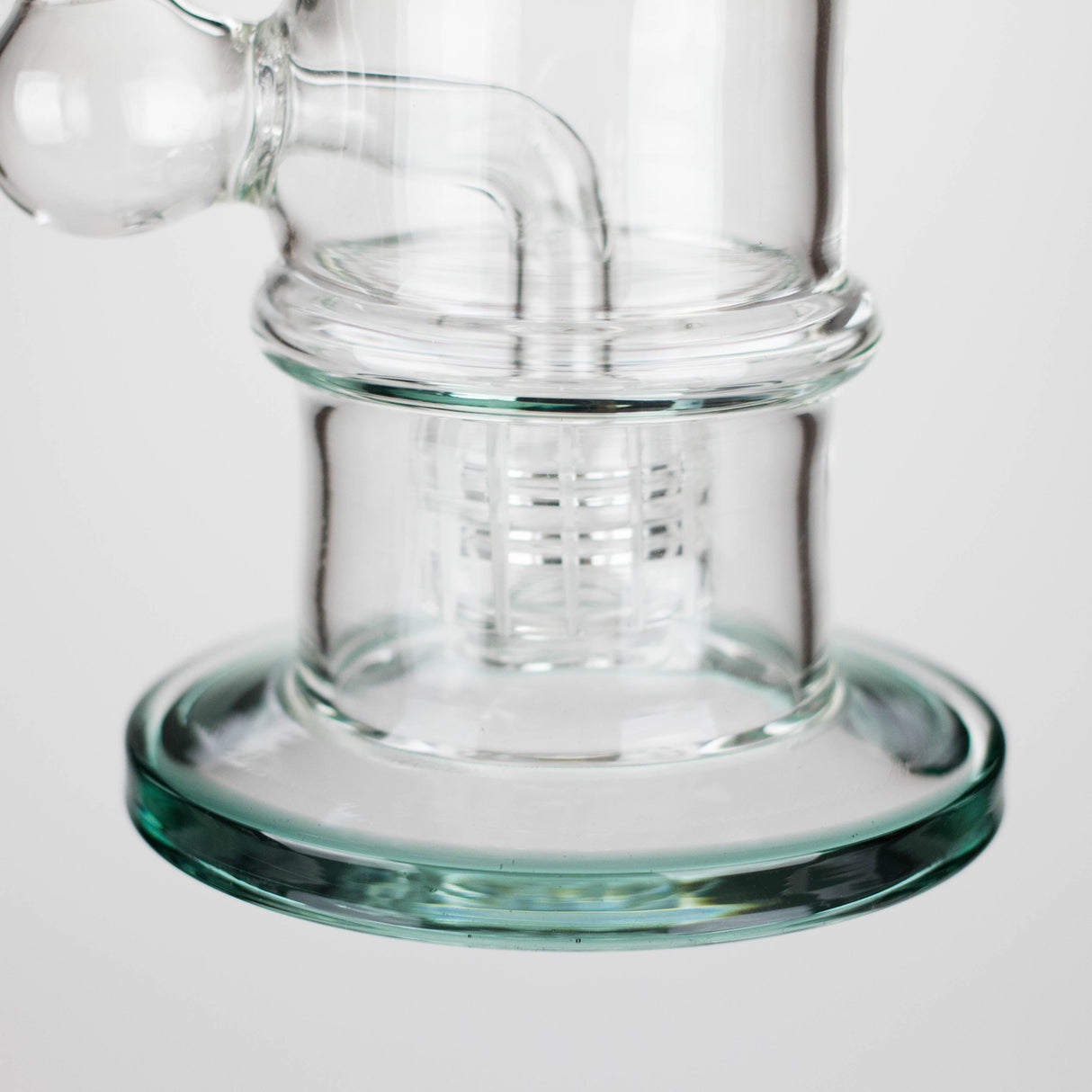 11" Glass Bong with Water Diffuser | 14mm Bowl Joint | Stemless Design Glass Bong Bongzie Smokes