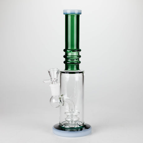 11" Colour Tube Glass Bong with Water Diffuser | 14mm Bowl Joint | Stemless Design Glass Bong Bongzie Smokes Green