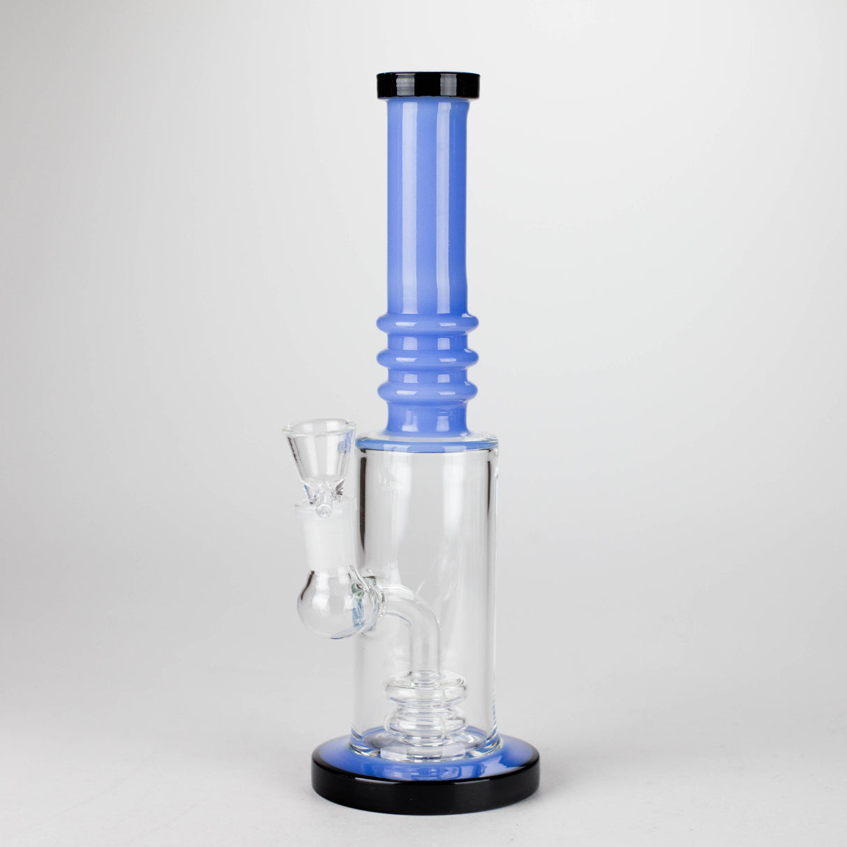 11" Colour Tube Glass Bong with Water Diffuser | 14mm Bowl Joint | Stemless Design Glass Bong Bongzie Smokes Blue