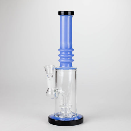 11" Colour Tube Glass Bong with Water Diffuser | 14mm Bowl Joint | Stemless Design Glass Bong Bongzie Smokes Blue