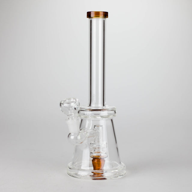 11" Glass Bong with Diffuser | 14mm Bowl Joint | Stemless Design Glass Bong Bongzie Smokes