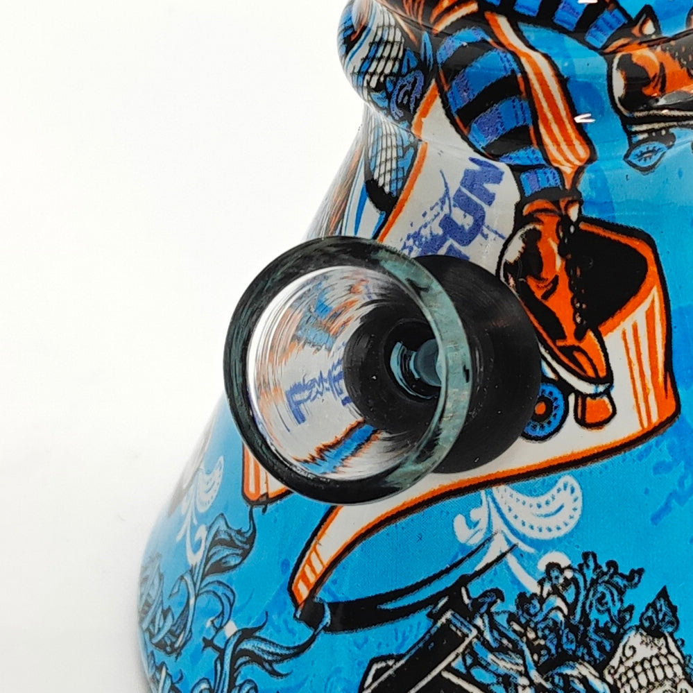 6" Hydrographic Beaker Waterpipe - 10-Piece Box Glass Bong Super Supplys Inc