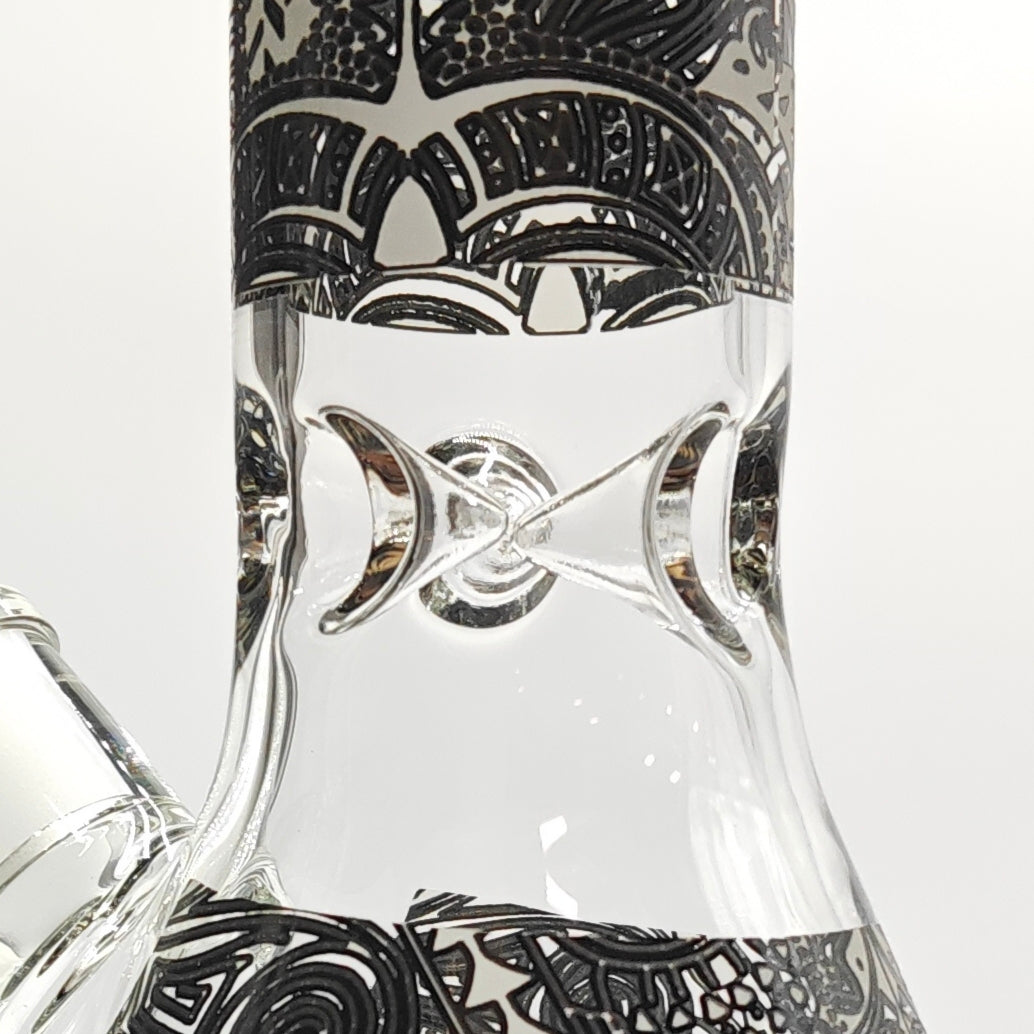 14" Glow in the dark 5mm Beaker Glass Bong Glass Bong Super Supplys Inc